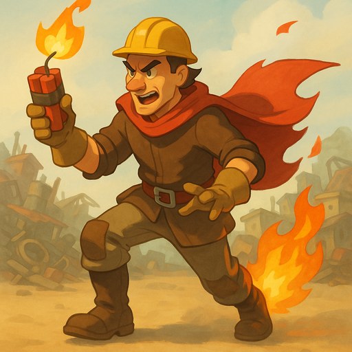 Captain Combustion, a Powderkeg survivor